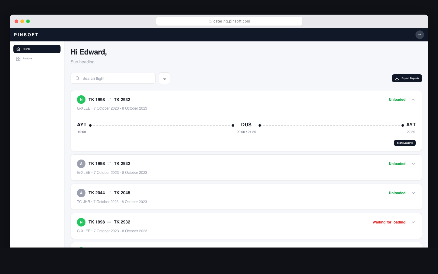 Inflight Services — Web 2