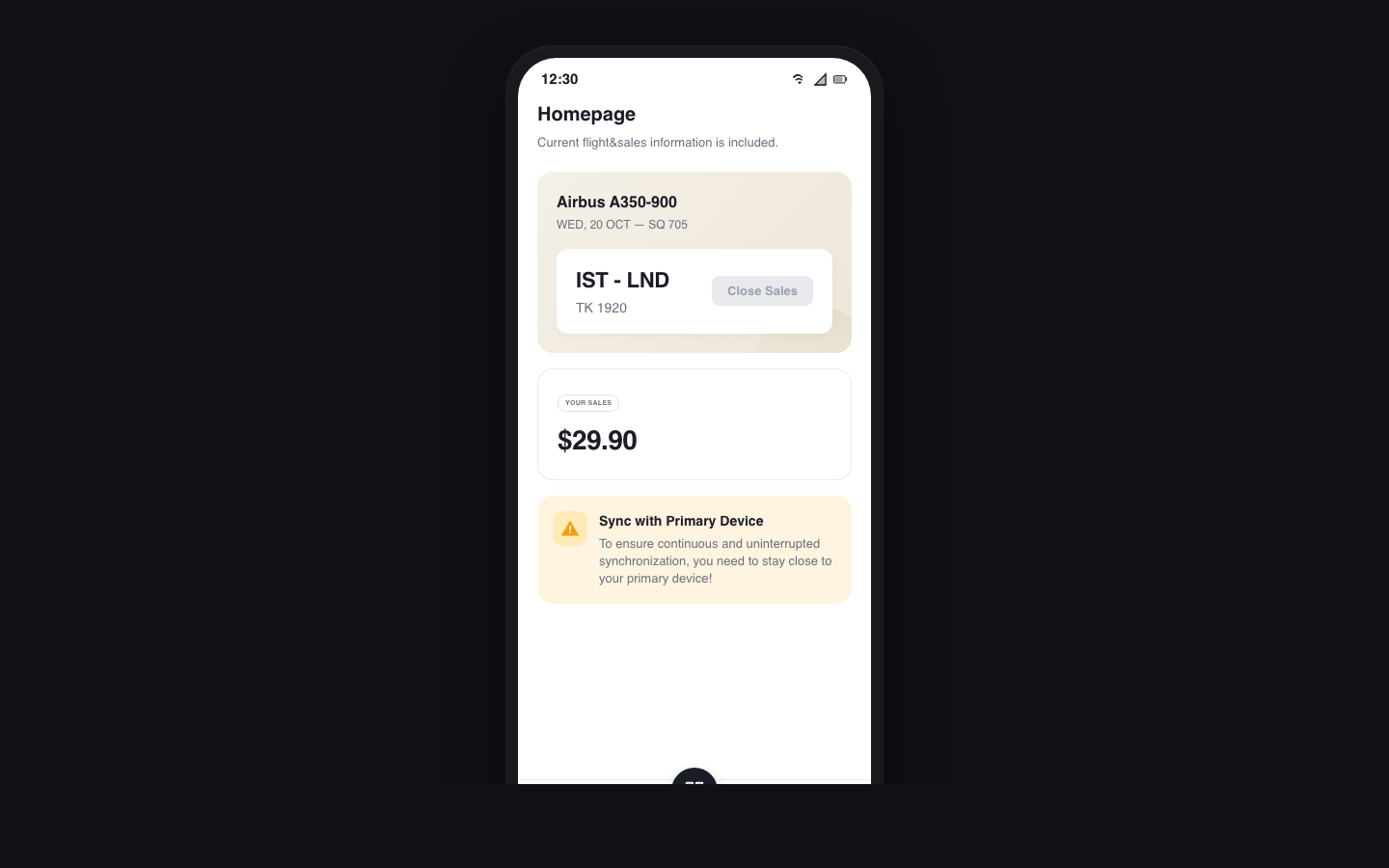 Inflight Services — Android POS 5